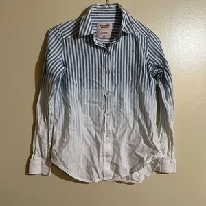 Mossimo Supply Co. blue ombré Boyfriend fit button up